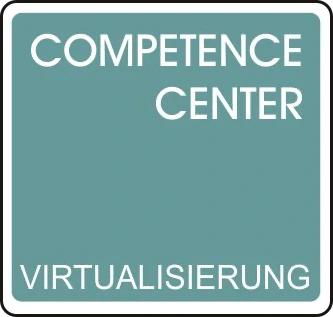 Grünes Logo mit weisser Schrift des Competence Center Virtualisierung.